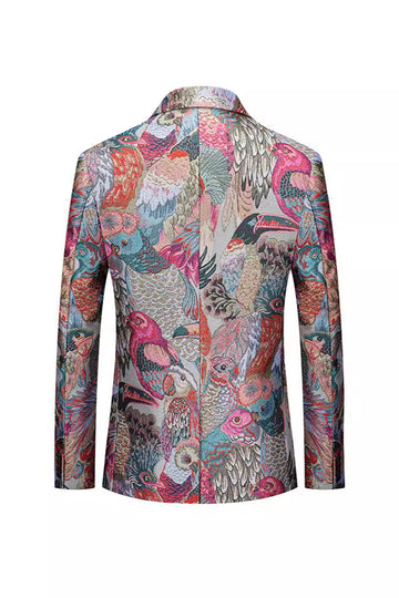 Men's Colourful Notched Lapel One Button Prom Blazer Jacket